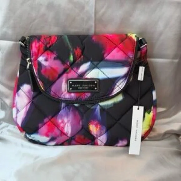 Marc Jacobs Floral Print Quilted Nylon Crossbody  NWT - Picture 2 of 11